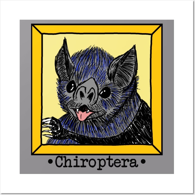 Chiroptera (Bat) T-Shirt Wall Art by Animal Fun Facts